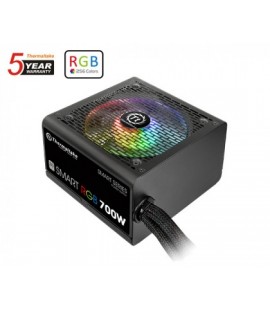Thermaltake Smart RGB/0700W/Non Modular/Fan Hub/Single Voltage/Analog/80 Plus/EU/All Sleeved Cables
